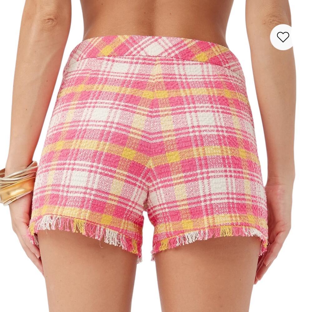 New Women’s Trina Turk Corbin 2 Plaid Tweed Shorts Size 6 - Picture 9 of 12